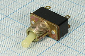 Рычажный переключатель (тумблер), 220В, 3А, переключение ON-ON&amp;ON-OFF, d12.2, белый, контакты 4C, Т-2