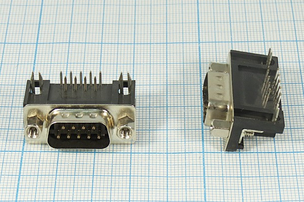 шт D-SUB\ 9P\плат\угл 9,4мм\DRB-09MB; №2010 штек D-SUB\ 9P\\плат\угл 9,4мм\DRB-09MB