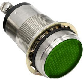 556-160A-304F, LED Panel Mount Indicators 1in FLAT GREEN