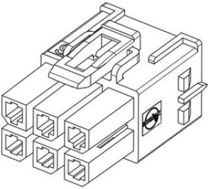 171692-0202, Headers & Wire Housings Mega-fit Recpt HSG DLR 2CKT BLK 171692-0202, Headers & Wire Housings Mega-fit Recpt HSG DLR 2CKT BLK