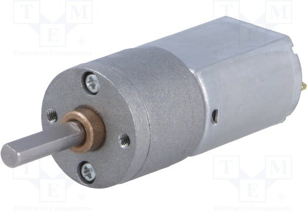 3714, Двигатель: DC, с редуктором, 6ВDC, 2,9А, Ось: D профиль, 63: 1