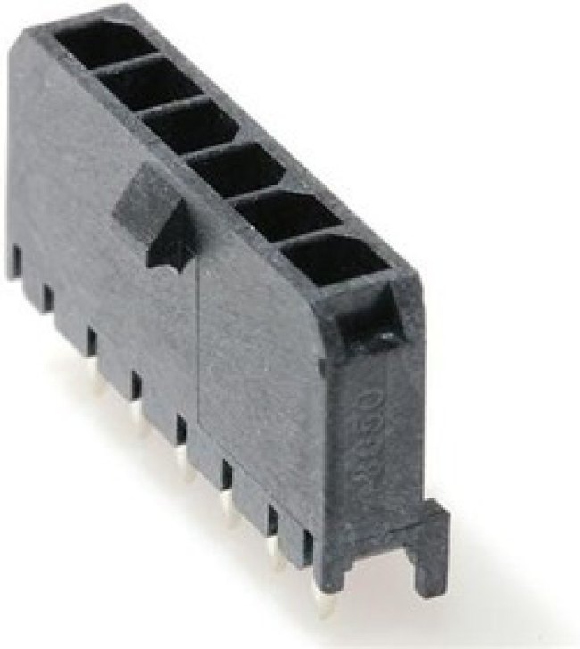 43650-0627, Headers &amp; Wire Housings MicroFit 3.0 SR V TH Peg Tin 6Ckt