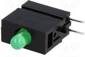 1808.8031, Диод светодиод, в корпусе, THT, Поверхность выпуклая