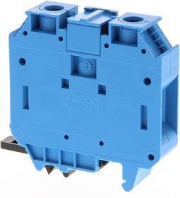 XW5T-S35-1.1-1BL, DIN Rail Terminal Blocks TB Screw 35mm 1:1 2tier Blue