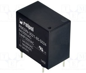 RM32N302185S024, Реле: электромагнитное, SPST-NO, Uобмотки: 24ВDC, 5A/250ВAC, 5А
