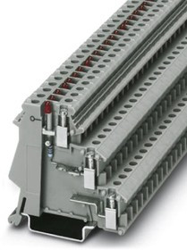 2715856, DIK 1.5 Series Grey DIN Rail Terminal Block, Triple-Level, Screw Termination