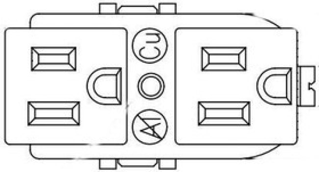 740W-D/02, AC Power Entry Modules DUPLEX RECEPT NEMA 5-15R 15A 125V