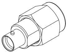 1112-6114, RF Adapters - Between Series SMP Male QB to SMA Male Adapter