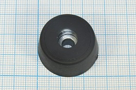 Ножка приборная 27x22, h-10/отверстие 5, резиновая, конус, Mi-059A; Q-13254 ножка прибор 27x22\h-10/отв 5\резин\конус\Mi-059A