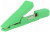 PJ5001-G, Зажим "крокодил", 5А, 70ВDC, зеленый, Длина: 42мм, Контакты: латунь