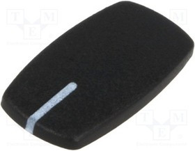 A5040100, Заглушка, ABS, черный, распорным стержнем, Указатель: белый