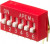 DA06V, Apem 6 Way Through Hole DIP Switch SPST, Raised Actuator