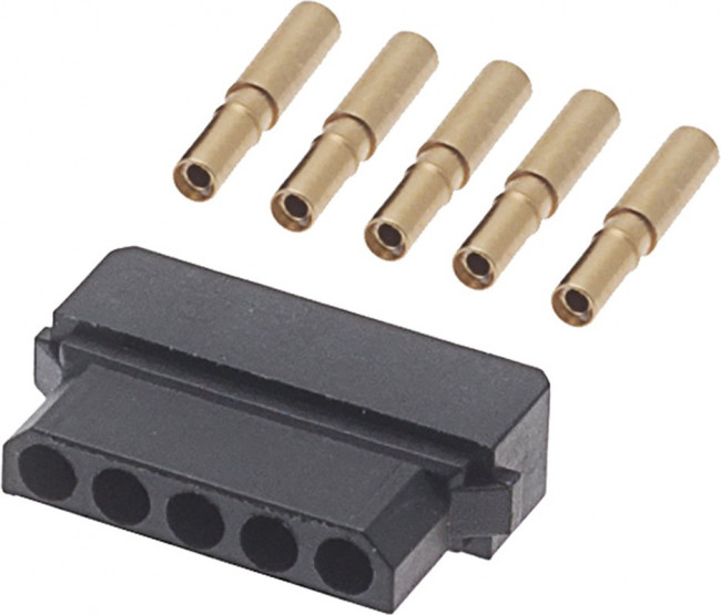 M80-8990505, Прямоугольный разъем, одиночный встраиваемый в линию, Серия Datamate L-Tek M80, 5 контакт(-ов)