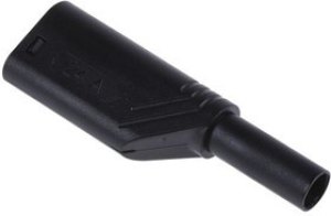 934099100, Black Male Banana Plug Screw 1kV 934099100, Black Male Banana Plug Screw 1kV