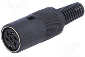 DC-009, Вилка; DIN; "мама"; PIN: 6; Конф: 240°; прямой; на провод