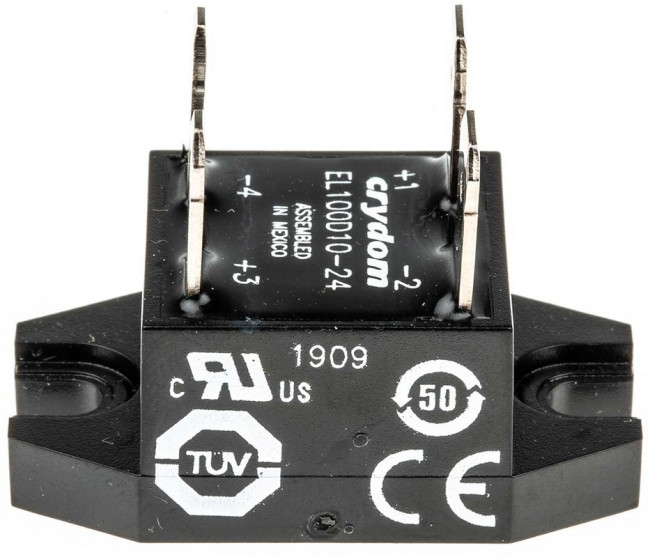 EL100D10-24, Solid State Relays - Industrial Mount PM IP00 SSR 100VDC 10A21-27VDC
