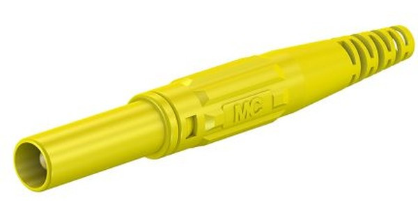 66.9196-24, Yellow Male Banana Plug, 4 mm Connector, Screw Termination, 32A, 1000V, Nickel Plating