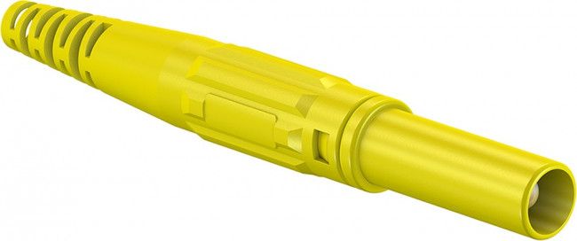66.9196-24, Yellow Male Banana Plug, 4 mm Connector, Screw Termination, 32A, 1000V, Nickel Plating