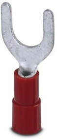 C-FCI 1,5/M6, TERMINAL, FORK TONGUE, 1/4"-RED, 16AWG