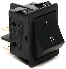 A14B1H10, Переключатель черный без подстветки ON-OFF (16A/250VAC) 4P