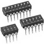 A6T-6104, Переключатель: DIP-SWITCH, Кол-во секций: 6, ON-OFF, 0,025A/24ВDC