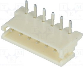 NX2504-06SMR, Провод-плата, гнездо, "папа", A2506, 2,5мм, PIN: 6, THT, 250В, 3А