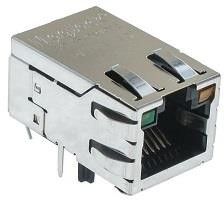 L8BE-1G1T-BFH, Modular Connectors / Ethernet Connectors 1PORT MID-PLANE 1GBT LED