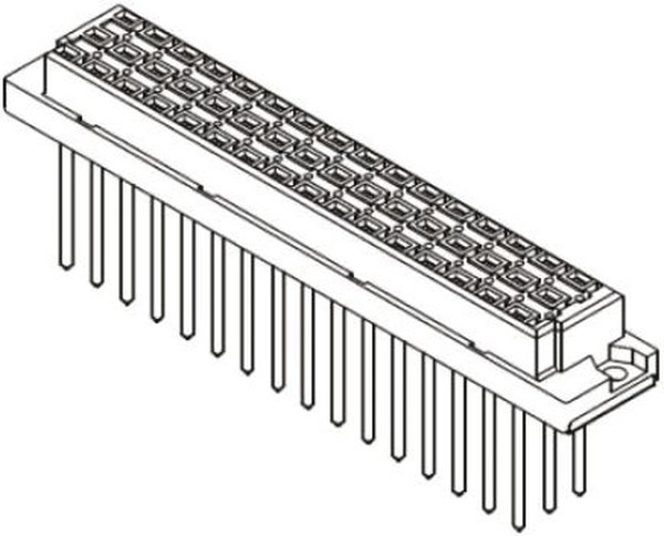 09052482821, Harting 09 05 48 Way 5.08mm Pitch, Type E Class C1, 3 Row, Straight DIN 41612 Connector, Socket