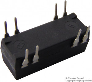 DIP12-2A72-21L, Герконовое реле, DPST-NO, 12 В DC, Серия DIP, Сквозное Отверстие, 500 Ом, 500 мА