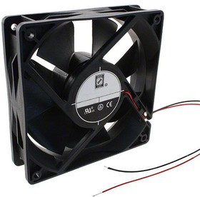 OD1232-24HB, DC Fans DC Fan, 120x120x32mm, 24VDC, 120CFM, 10.1W, 45.4dBA, 3700RPM, Dual Ball, Leads