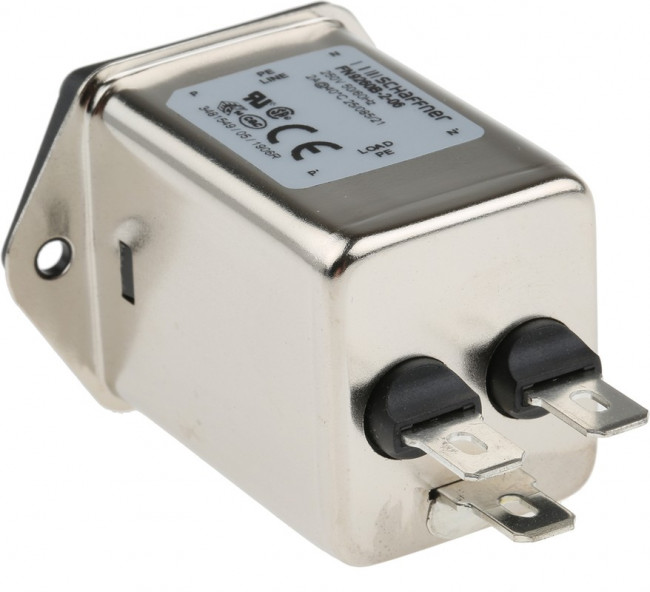 FN9260B-2-06, Разъем: питания AC; гнездо; "папа"; 2А; 250ВAC; на панель,винтами