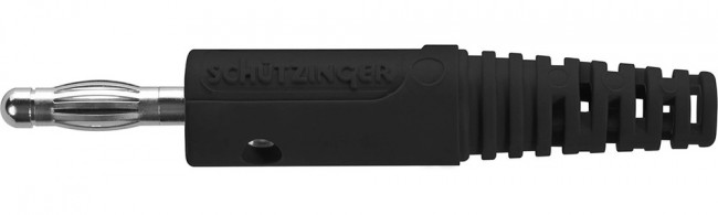 FK 8 L NI / SW, Вилка, "банан" 4мм, 32А, 33ВAC, 70ВDC, черный, Длина: 65,5мм