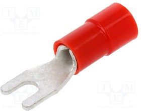BM00102, Наконечник: вилка, M2,5, d: 2,6мм, 0,25-1,5мм2, обжим, на провод