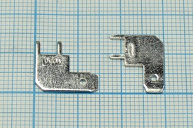 Наконечник ножевой,угловой; №9149 Z клемма штек 4,8x0,8\\2P5,0 лат луж\плат угл\QDJZ-623