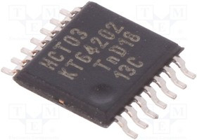 74HCT03PW.112, IC: цифровая; NAND; Ch: 4; IN: 2; CMOS,TTL; SMD; TSSOP14; HCT; туба