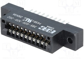 395-020-520-202, Разъем: краевой, гнездо, PIN: 20, 2,54мм