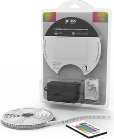 Лента Basic в комплекте 12V 10W/m 700lm/m RGB IP20 LED 3m 1/50 BT041 Лента Basic в комплекте 12V 10W/m 700lm/m RGB IP20 LED 3m 1/50 BT041