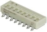 90HBJ05PT, Switch DIP ON OFF SPST 5 Recessed Slide 0.1A 30VDC J-Bend 2000Cycles 2.54mm SMD Tube