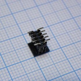 DS1031-08-2X5P8BS42SR-3A, (PLLD1.27-10S* Низ.=2.0мм), Штыревой соединитель, 2х5 шаг 1,27мм. двухрядный