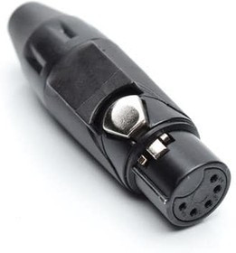AX5FB0M-AU, XLR Connectors 5P SOCKET F PLUG BLKGLD W BLK MRK SLV