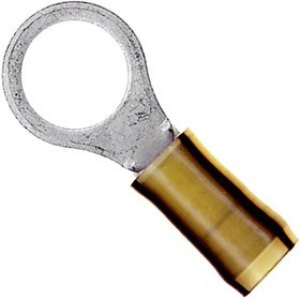 330896, TERMINAL, RING TONGUE 3/8IN CRIMP YELLOW 330896, TERMINAL, RING TONGUE 3/8IN CRIMP YELLOW