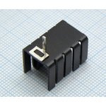 FK33, Радиатор: прессованный, TO220, черный, L: 19мм, W: 12,7мм, H: 12,7мм