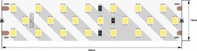DesignLed Лента светодиодная LUX, 2835, 252 LED/м, 24 Вт/м, 24В, IP33, Теплый белый (2700K) 001493