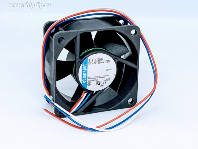 Вентилятор Ebmpapst 612 N/2HH DC 12V 250mA 3.0W 60x25 3pin
