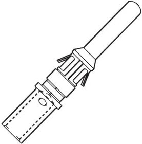 RM16M23J, Контакт круглого разъема, машинной обработки, Серия Trim Trio, Штырь, Обжим, 16 AWG, 20 AWG