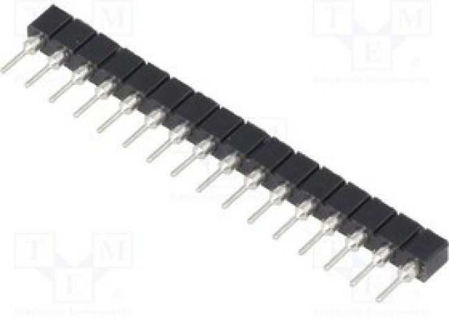 1-1814655-1, Панелька SIP, PIN 16, 2,54мм, THT, Покрытие gold flash