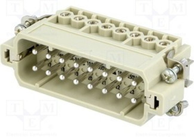 09200162613, Разъем: HAN, "папа", Han A, PIN: 16, 16+PE, размер 32A (2 x 16A)