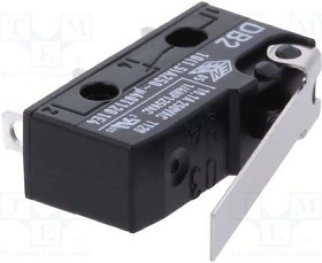 DB2C-A1LC, Микропереключатель SNAP ACTION с рычагом SPDT
