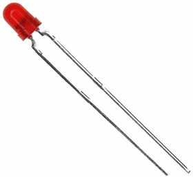 TLHK46Q1R2, Светодиод, Красный, Сквозное Отверстие, T-1 (3mm), 20 мА, 2 В, 630 нм