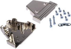 MHTRI-25-M-K, MHTRI-M Series ABS Angled, Straight D Sub Backshell, 25 Way, Strain Relief MHTRI-25-M-K, MHTRI-M Series ABS Angled, Straight D Sub Backshell, 25 Way, Strain Relief